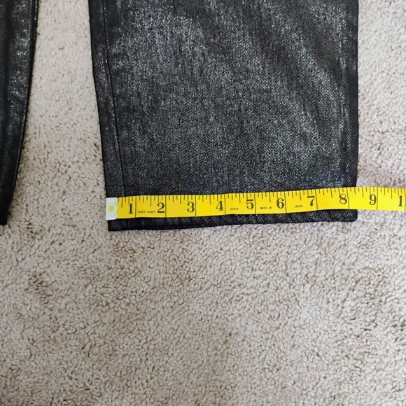 Woman's Jeans Black Denum Metallic Finish size 12 - Picture 6 of 8